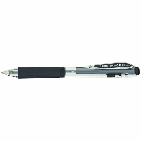 INKINJECTION 0.7 mm Wow Retractable Gel Pen; Black, 12PK IN3493056